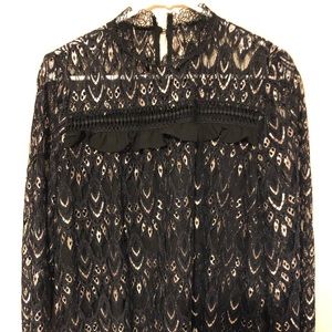 Black Francescas Lace Blouse - Worn Once XS